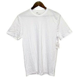 Public Opinion Men's Size Medium Short Sleeve Crew Neck Tee T-Shirt Solid White